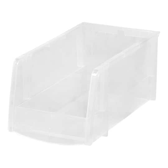 8 Pack: IRIS Medium Clear Plastic Stacking Bin